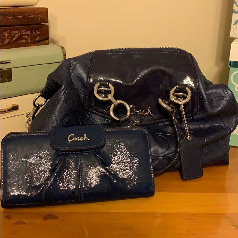 Navy Coach and wallet